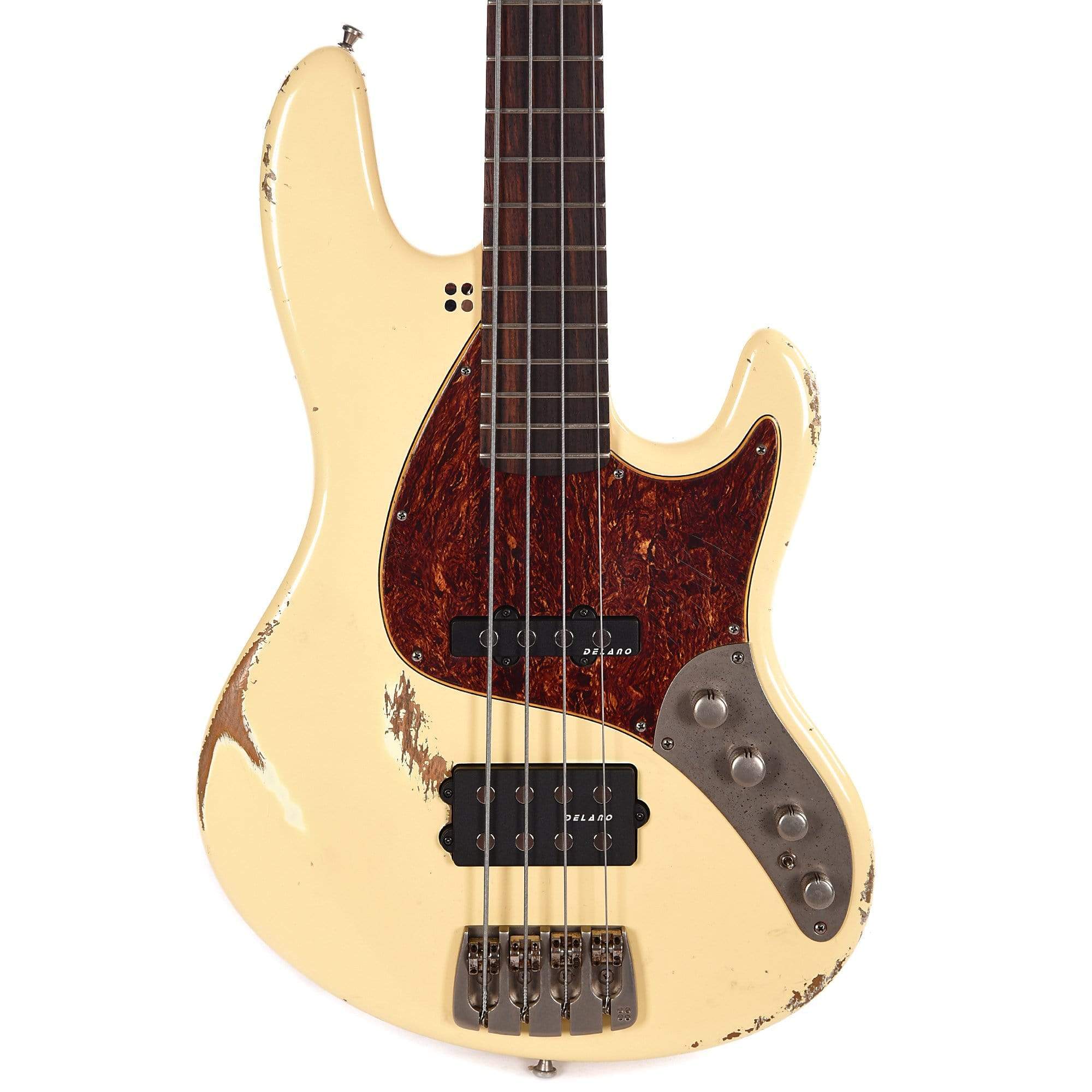 Sandberg California TM-4 Hardcore Aged White w/Tortoise Pickguard Bass Guitars / 4-String