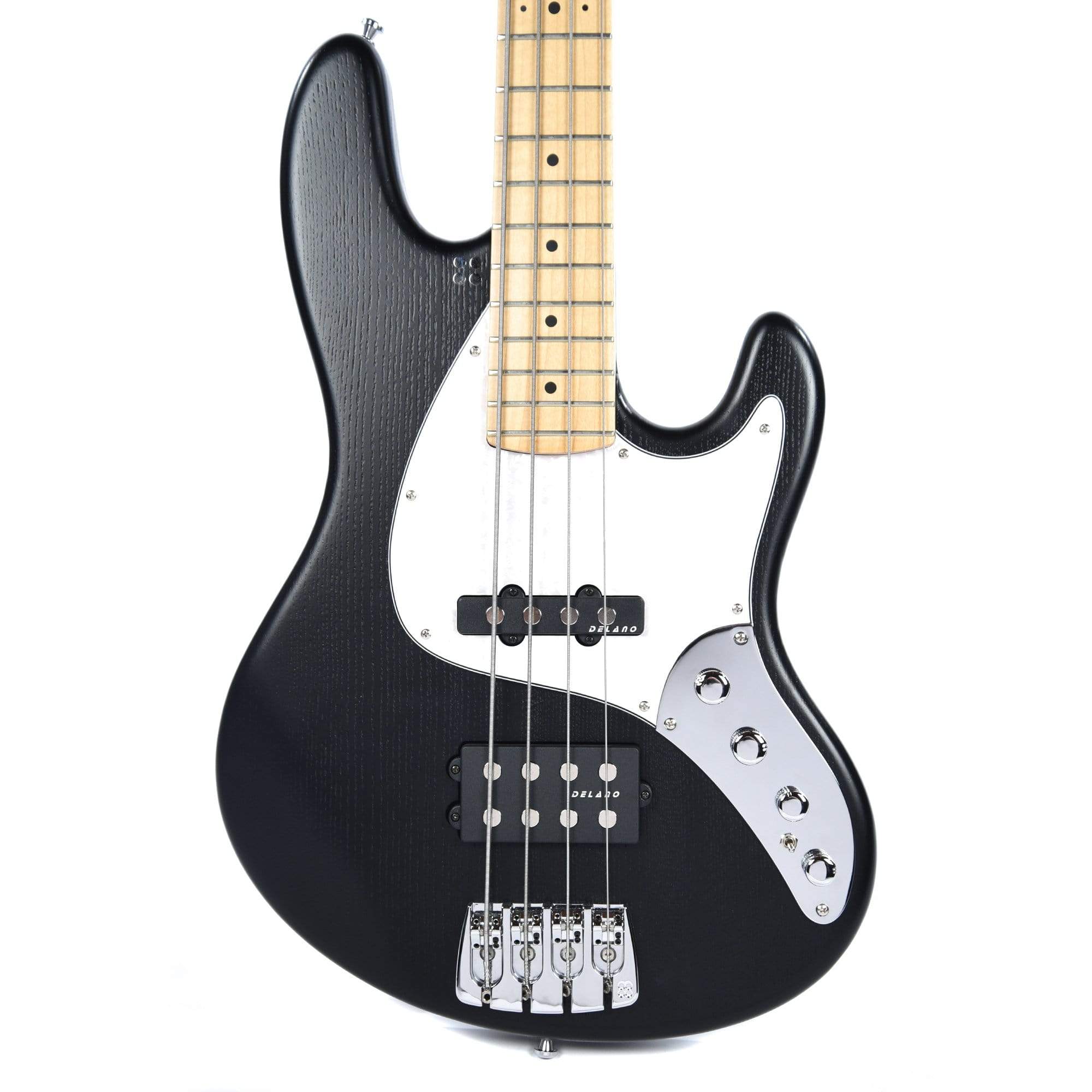 Sandberg California TM 4-String Black Matte w/White Pearl Pickguard Bass Guitars / 4-String