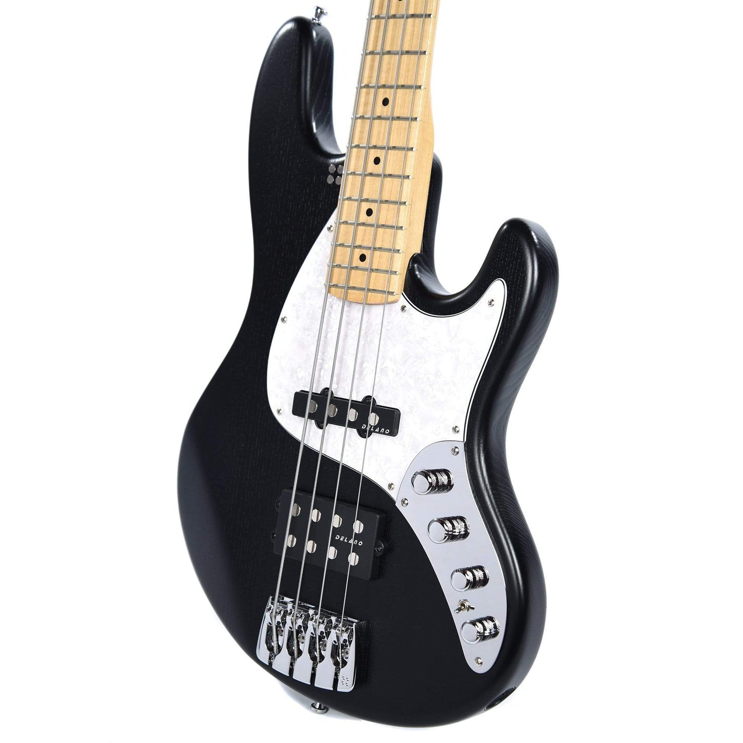 Sandberg California TM 4-String Black Matte w/White Pearl Pickguard Bass Guitars / 4-String