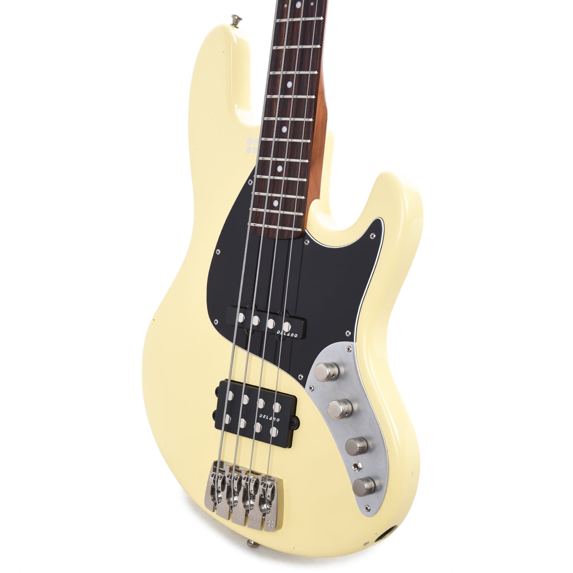 Sandberg California TM Soft Aged Creme w/Black Pickguard & Roasted Neck Bass Guitars / 4-String