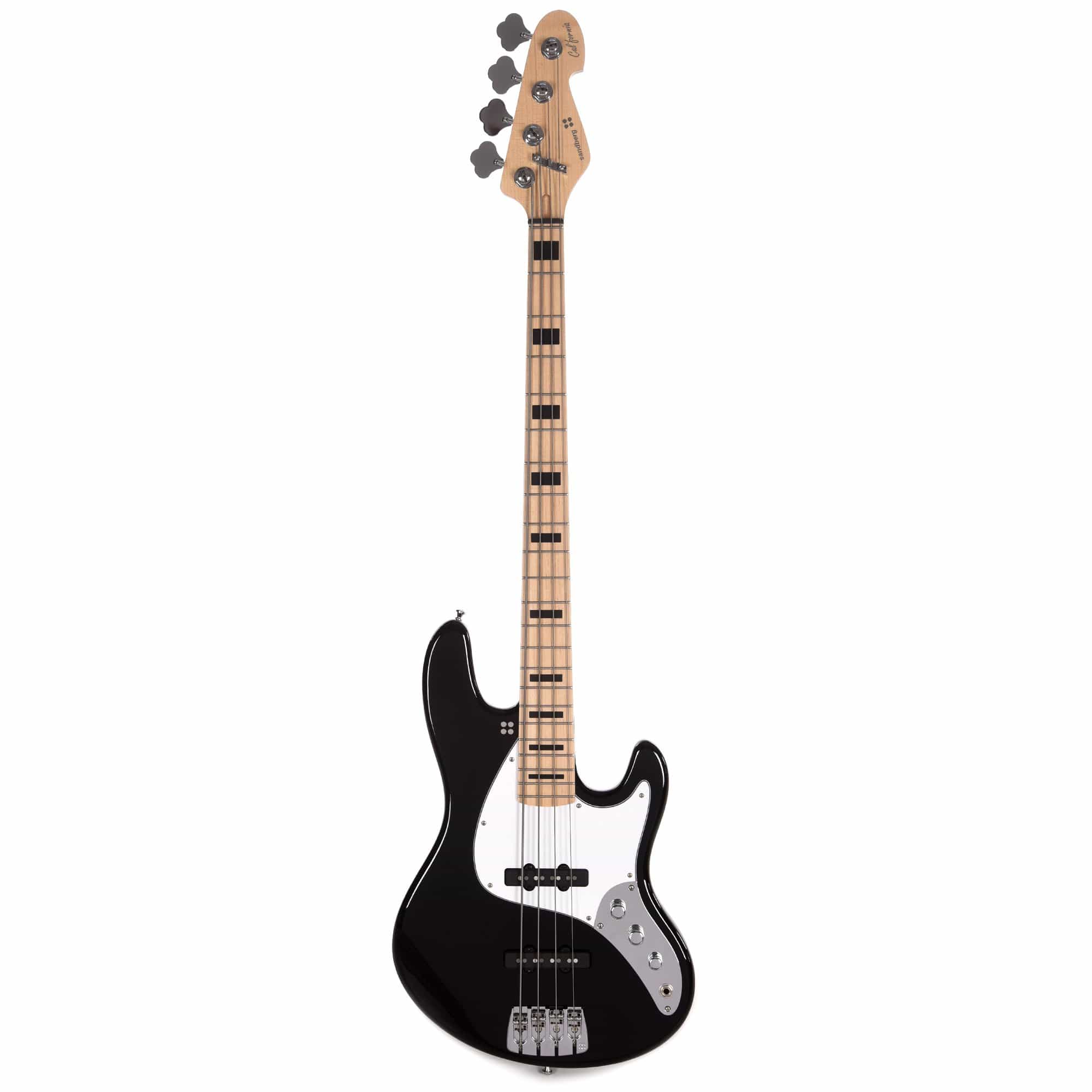 Sandberg California TT Black w/Black Block Inlays & White Pickguard Bass Guitars / 4-String