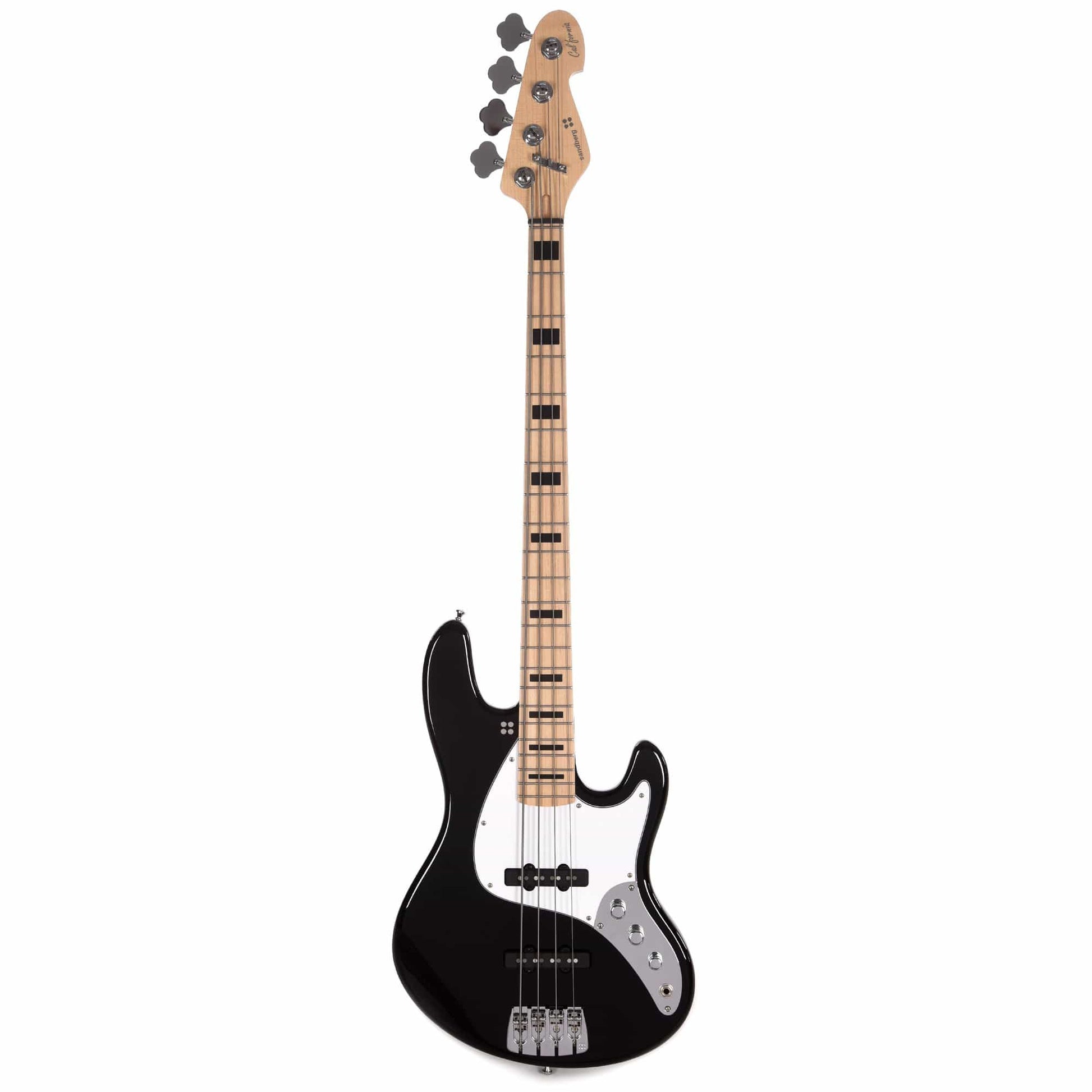 Sandberg California TT Black w/Black Block Inlays & White Pickguard Bass Guitars / 4-String