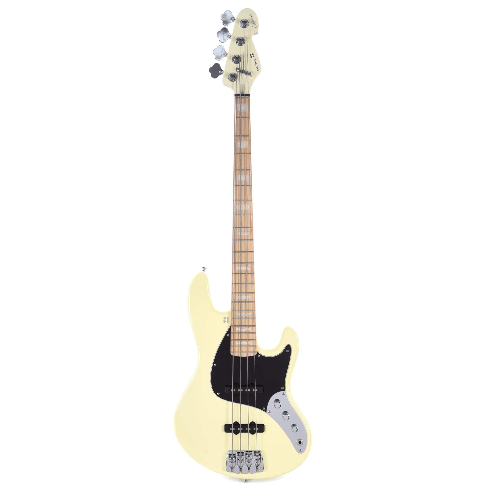 Sandberg California TT Passive Creme w/Matching Headstock, White Block Inlays & Black Pickguard Bass Guitars / 4-String