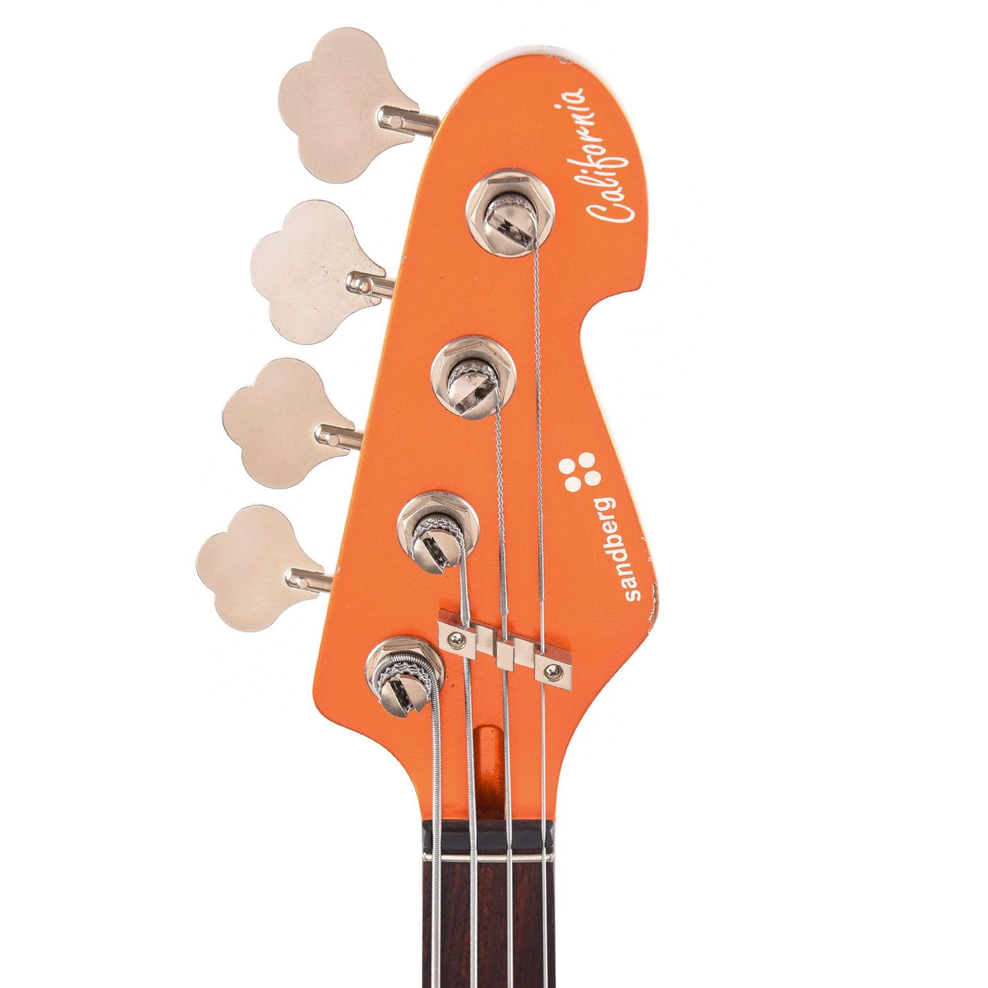 Sandberg California TT Passive Soft Aged Orange Metallic w/Parchment Pickguard & Matching Headstock Bass Guitars / 4-String