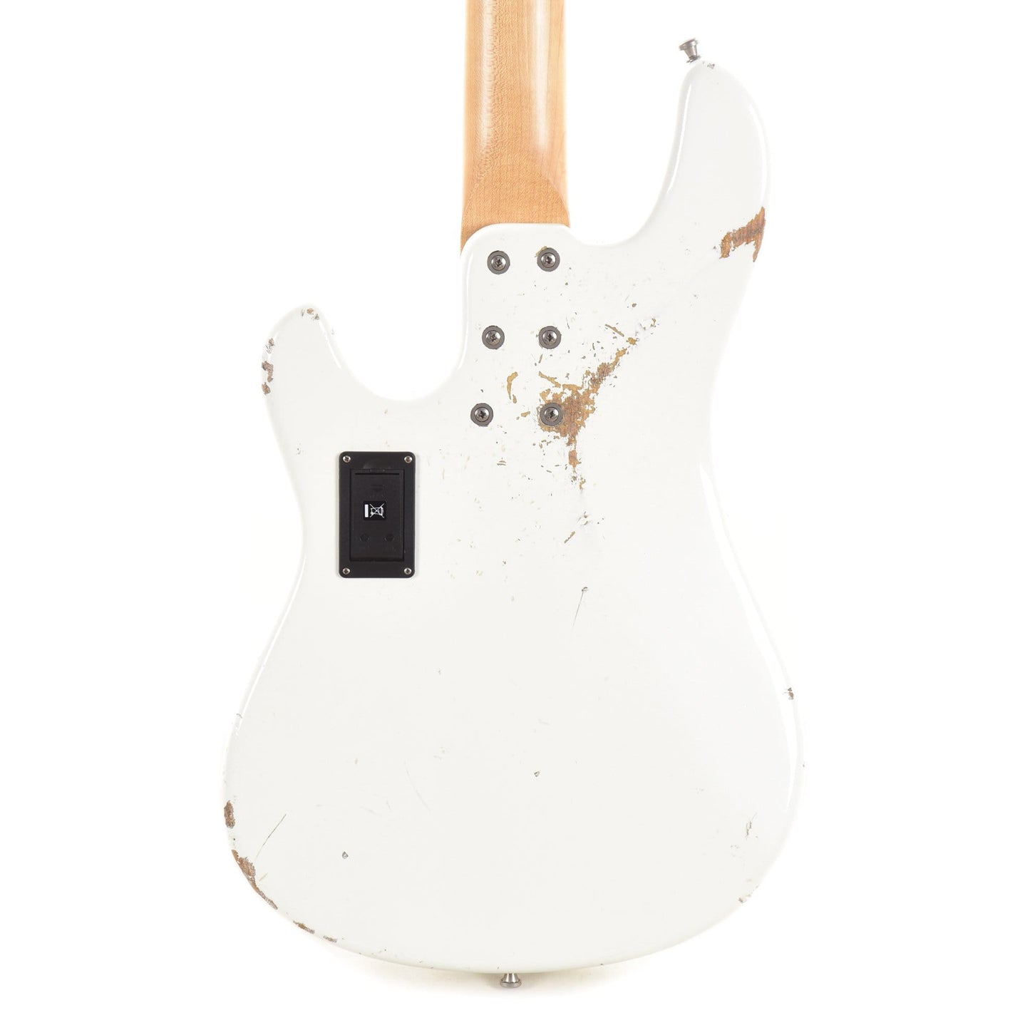 Sandberg California VM Hardcore Aged Virgin White w/Black Block Inlays & Matched Headstock Bass Guitars / 4-String