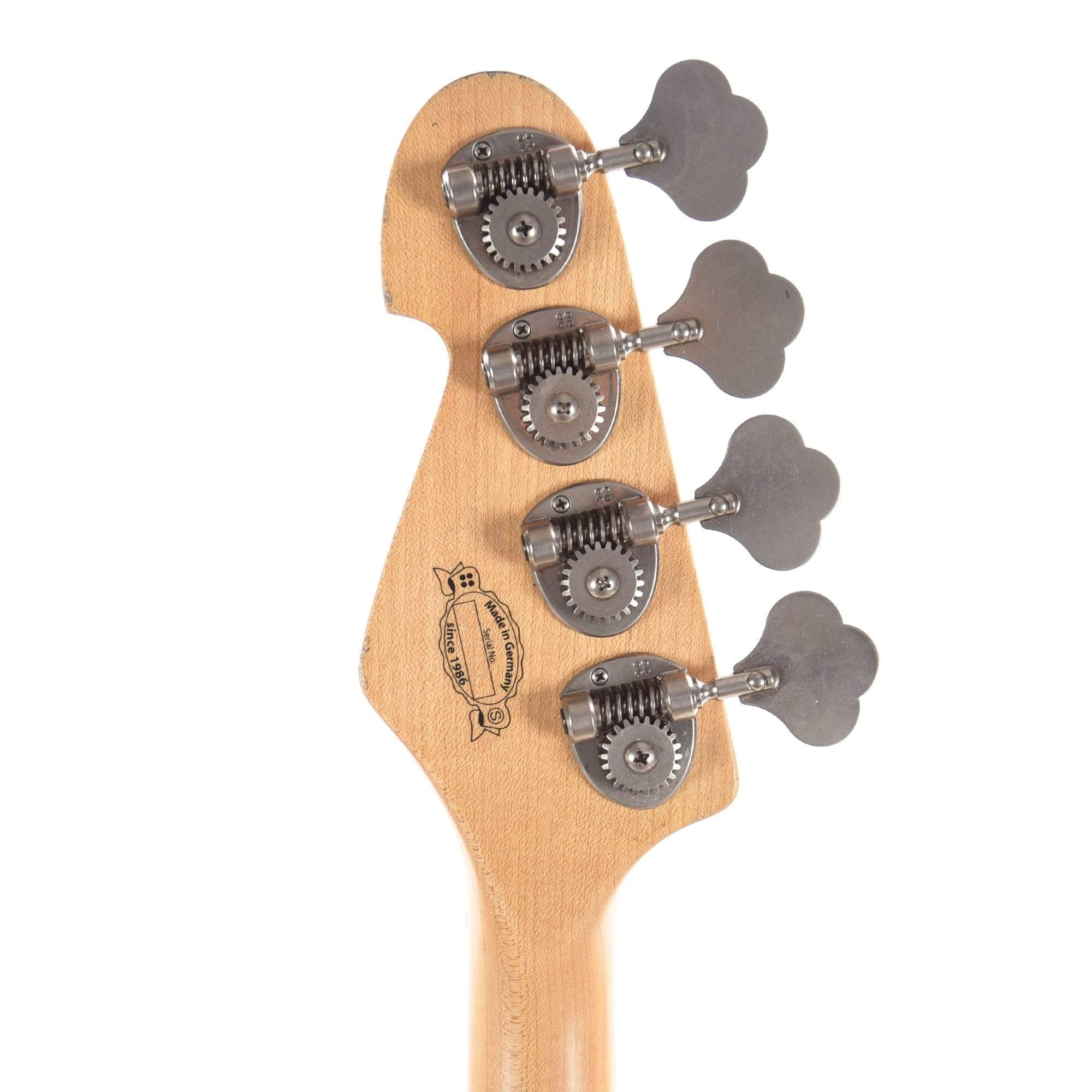 Sandberg California VM Hardcore Aged Virgin White w/Black Block Inlays & Matched Headstock Bass Guitars / 4-String