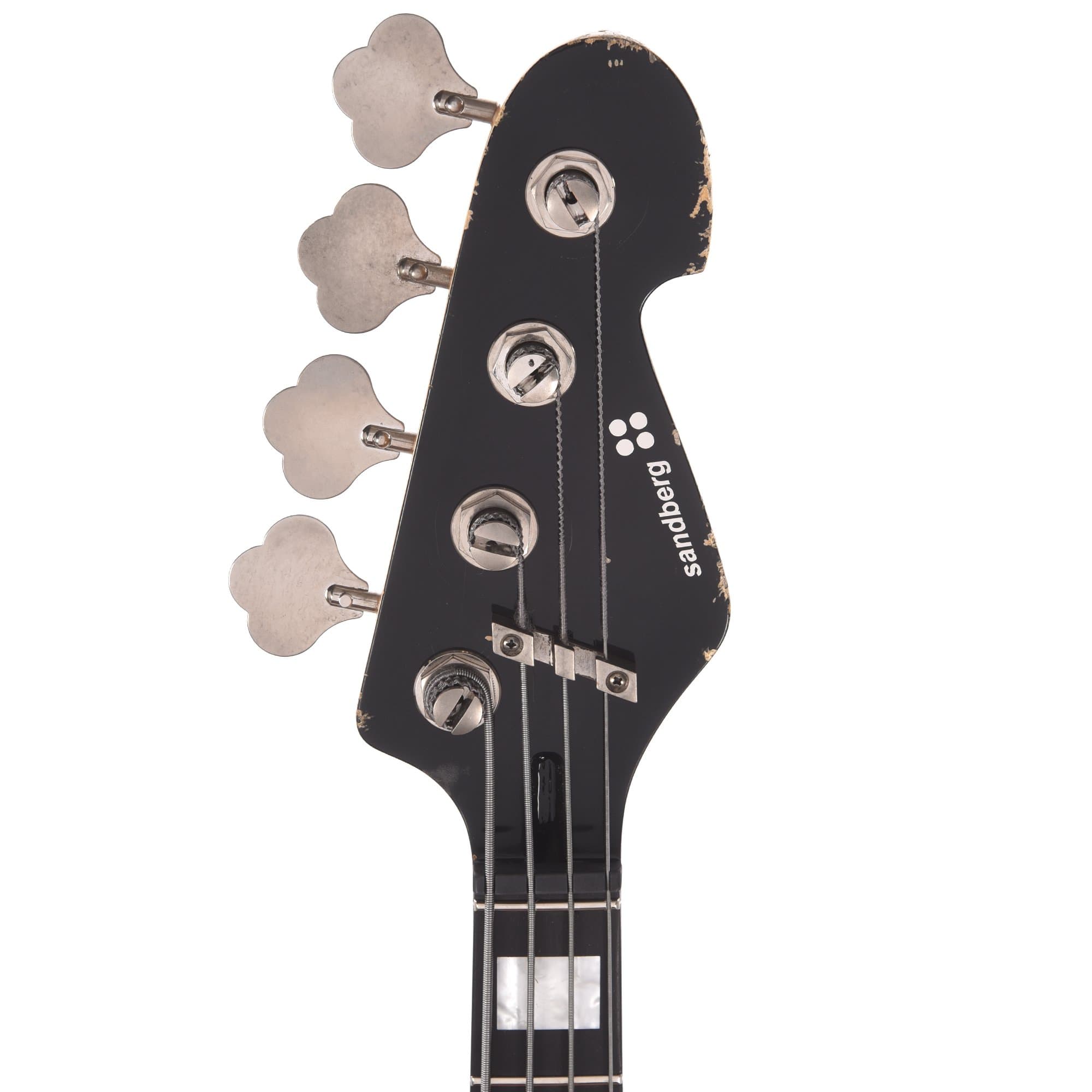 Sandberg Forty Eight Aged Black w/White Block Inlays & Gig Bag Bass Guitars / 4-String