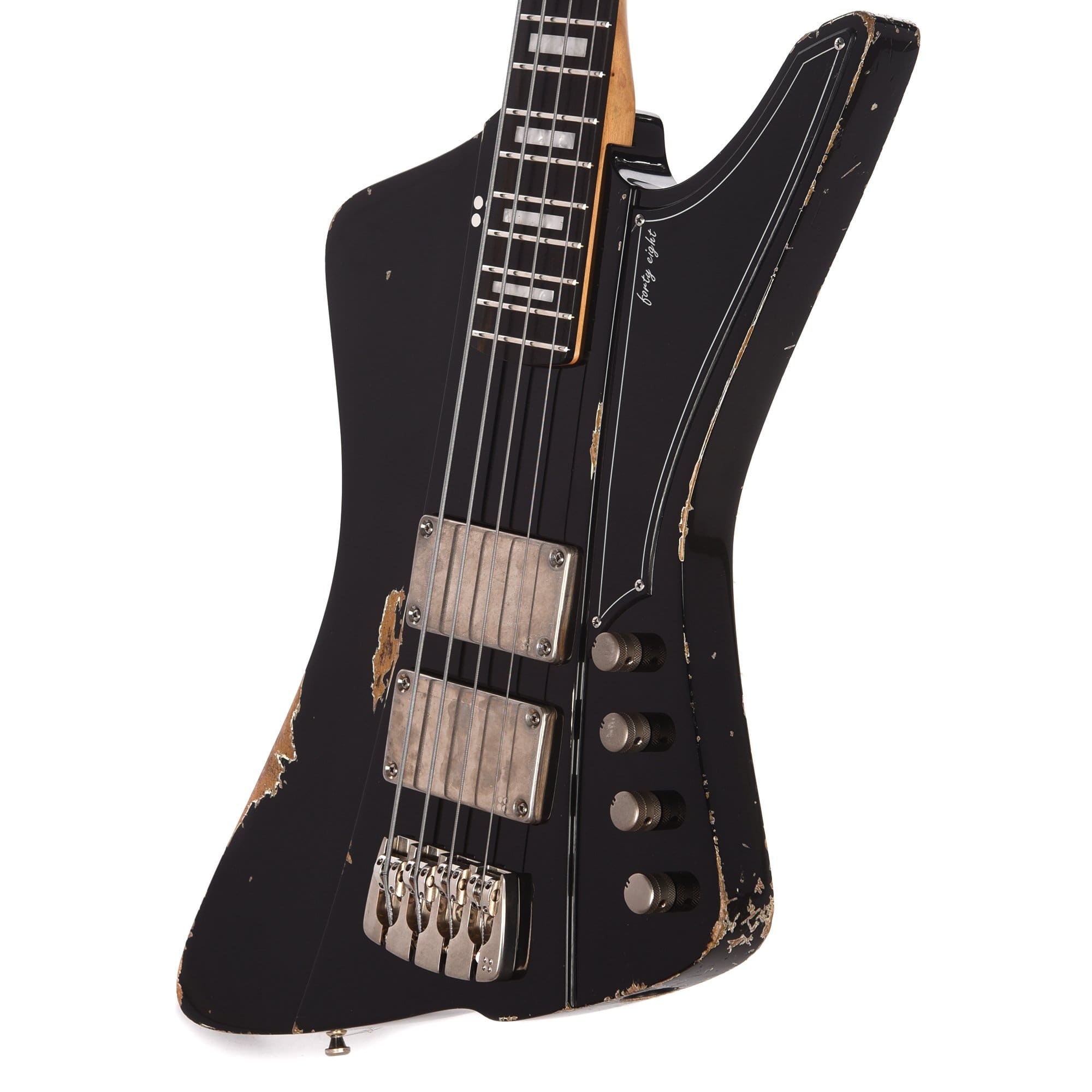 Sandberg Forty Eight Aged Black w/White Block Inlays & Gig Bag Bass Guitars / 4-String