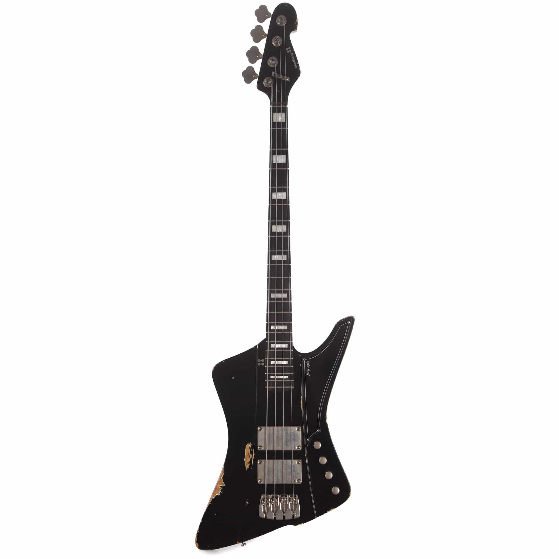 Sandberg Forty Eight Aged Black w/White Block Inlays & Gig Bag Bass Guitars / 4-String
