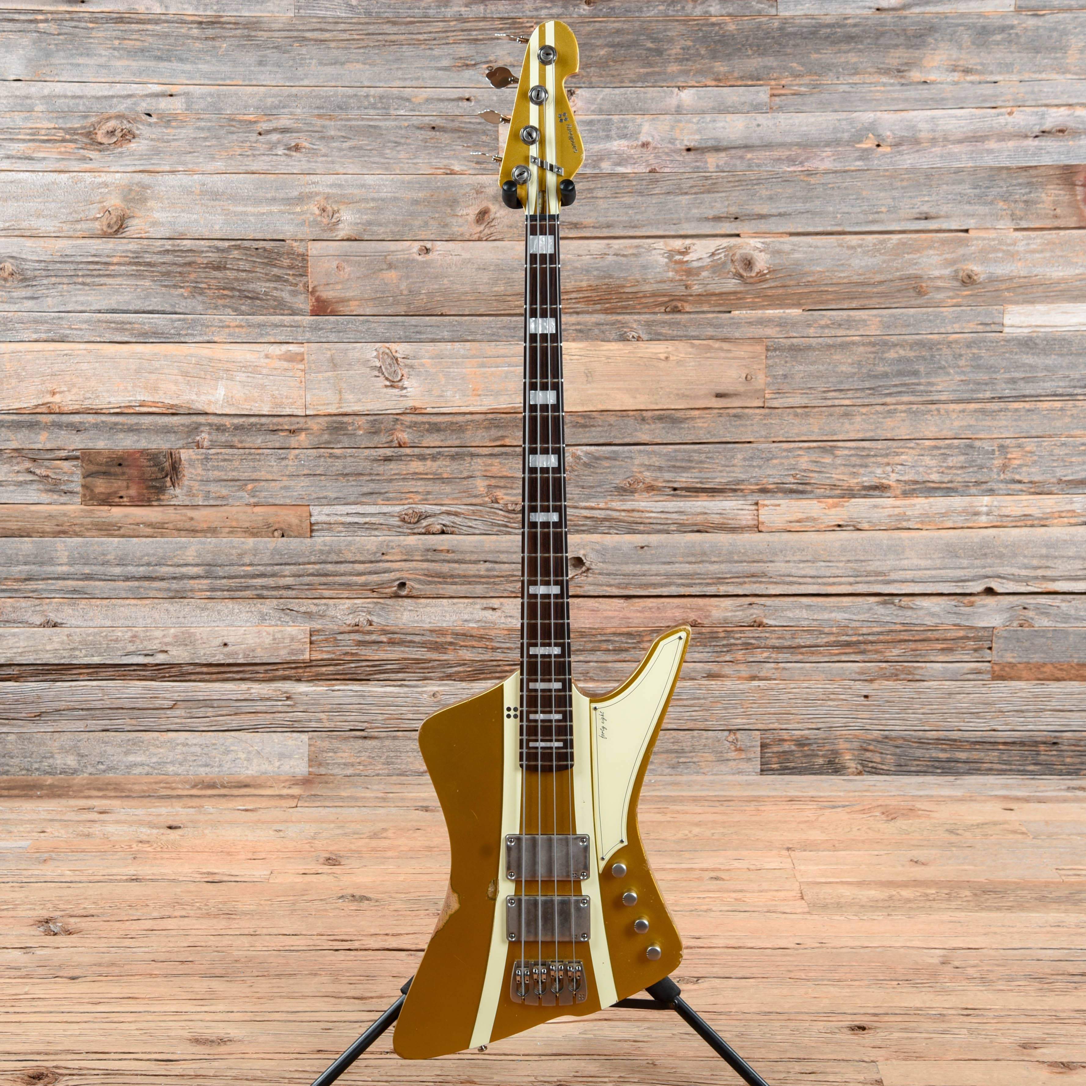 Sandberg Forty Eight Gold Hardcore Aged w/Racing Stripes Bass Guitars / 4-String