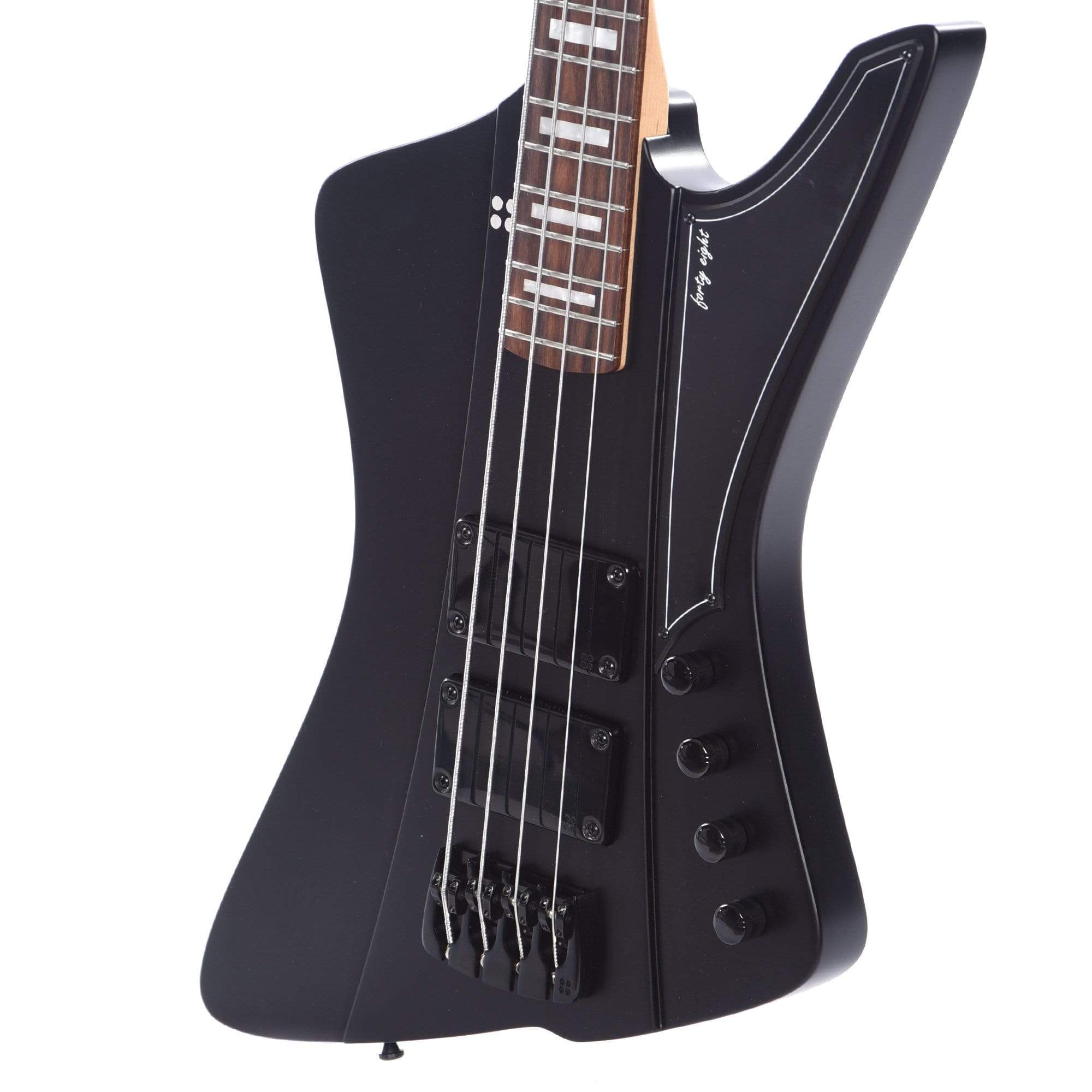 Sandberg Nighthawk Forty-Eight Black Matte w/White Block Inlays Bass Guitars / 4-String