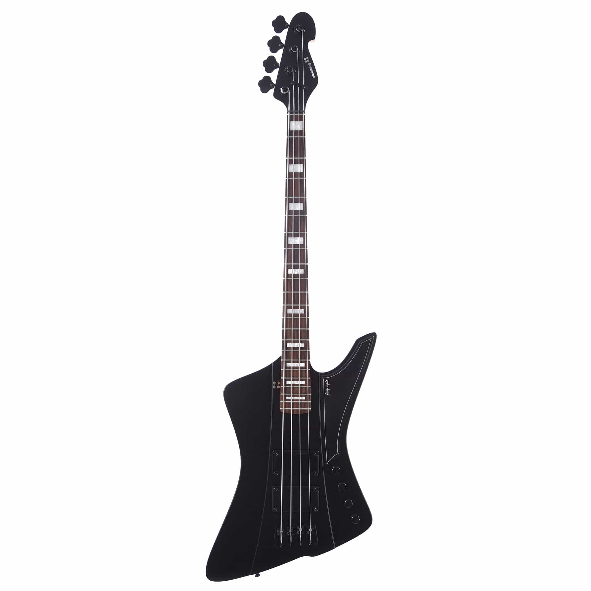 Sandberg Nighthawk Forty-Eight Black Matte w/White Block Inlays Bass Guitars / 4-String