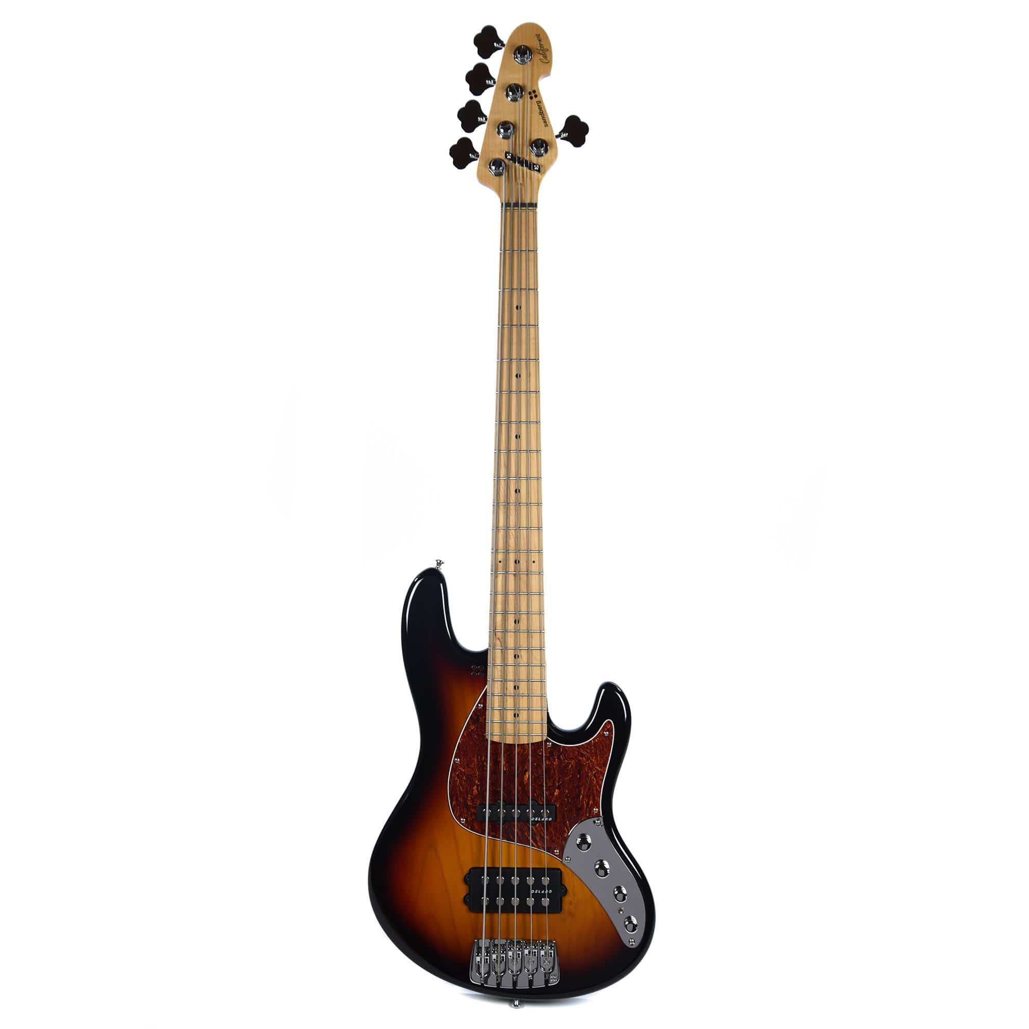 Sandberg California TM 5-String 3-Tone Sunburst High Gloss w/Tortoise Pickguard Bass Guitars / 5-String or More