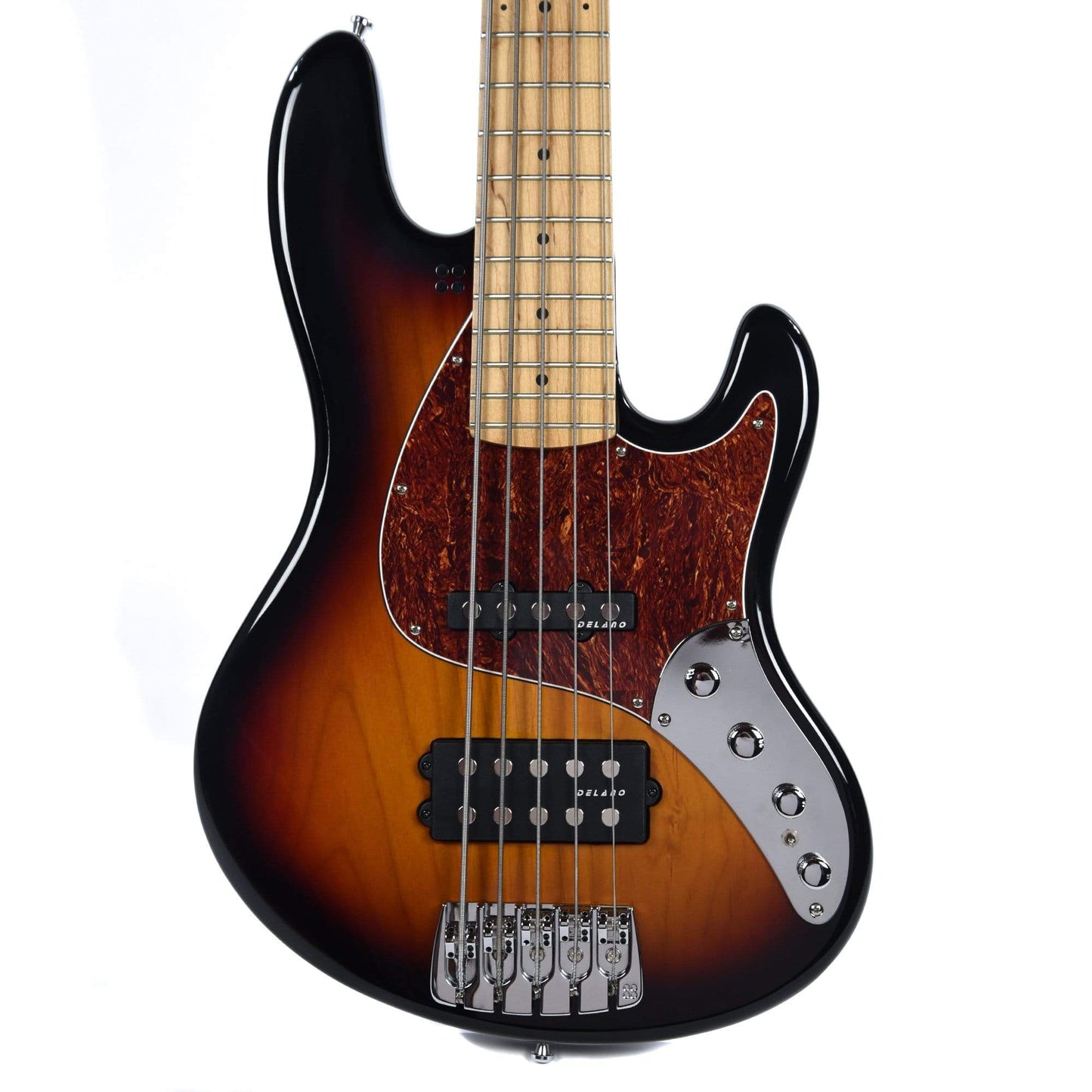 Sandberg California TM 5-String 3-Tone Sunburst High Gloss w/Tortoise Pickguard Bass Guitars / 5-String or More
