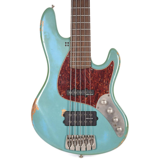 Sandberg California TM 5-String Roquefort Blue Hardcore Aged w/Fumed Oak Fingerboard Bass Guitars / 5-String or More