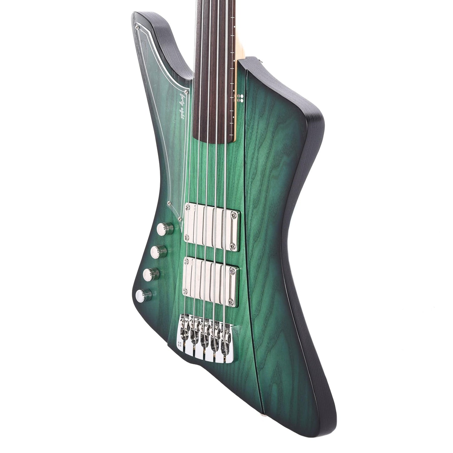 Sandberg Forty Eight Matte Greenburst Fretless 5-String Lefty Bass Guitars / Left-Handed