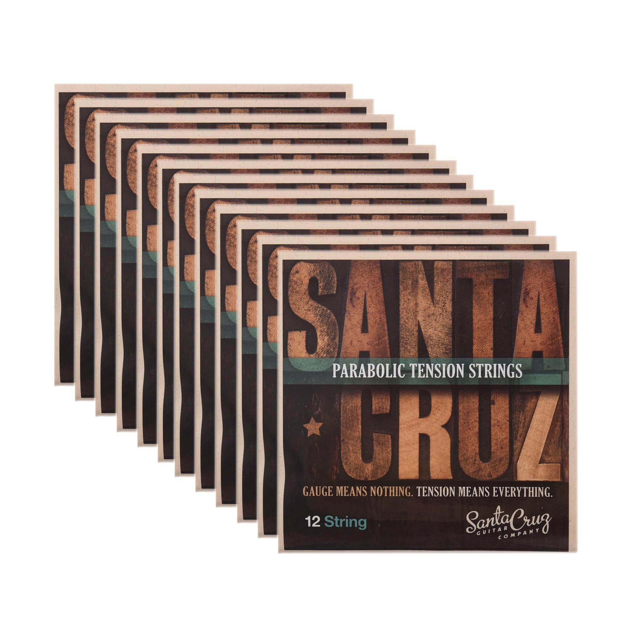 Santa Cruz Parabolic Tension 12 String Low Tension 12 Pack Bundle Accessories / Strings / Guitar Strings