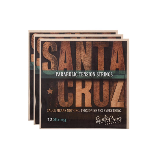Santa Cruz Parabolic Tension 12 String Low Tension 3 Pack Bundle Accessories / Strings / Guitar Strings
