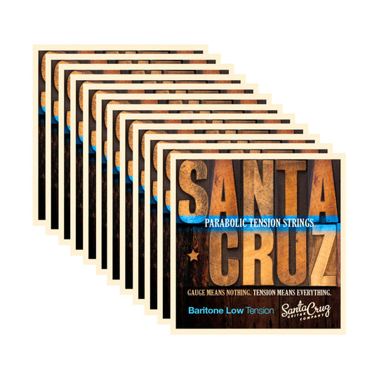 Santa Cruz Parabolic Tension Baritone Acoustic Guitar Strings Low Tension 12 Pack Bundle Accessories / Strings / Guitar Strings