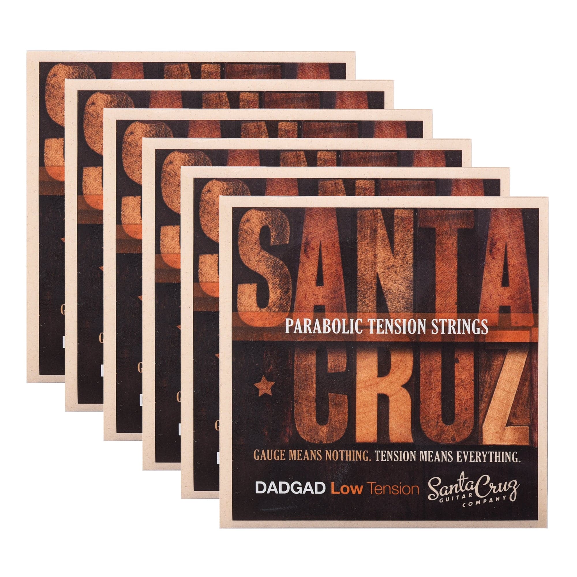 Santa Cruz Parabolic Tension Strings DADGAD Low Tension 6 Pack Bundle Accessories / Strings / Guitar Strings