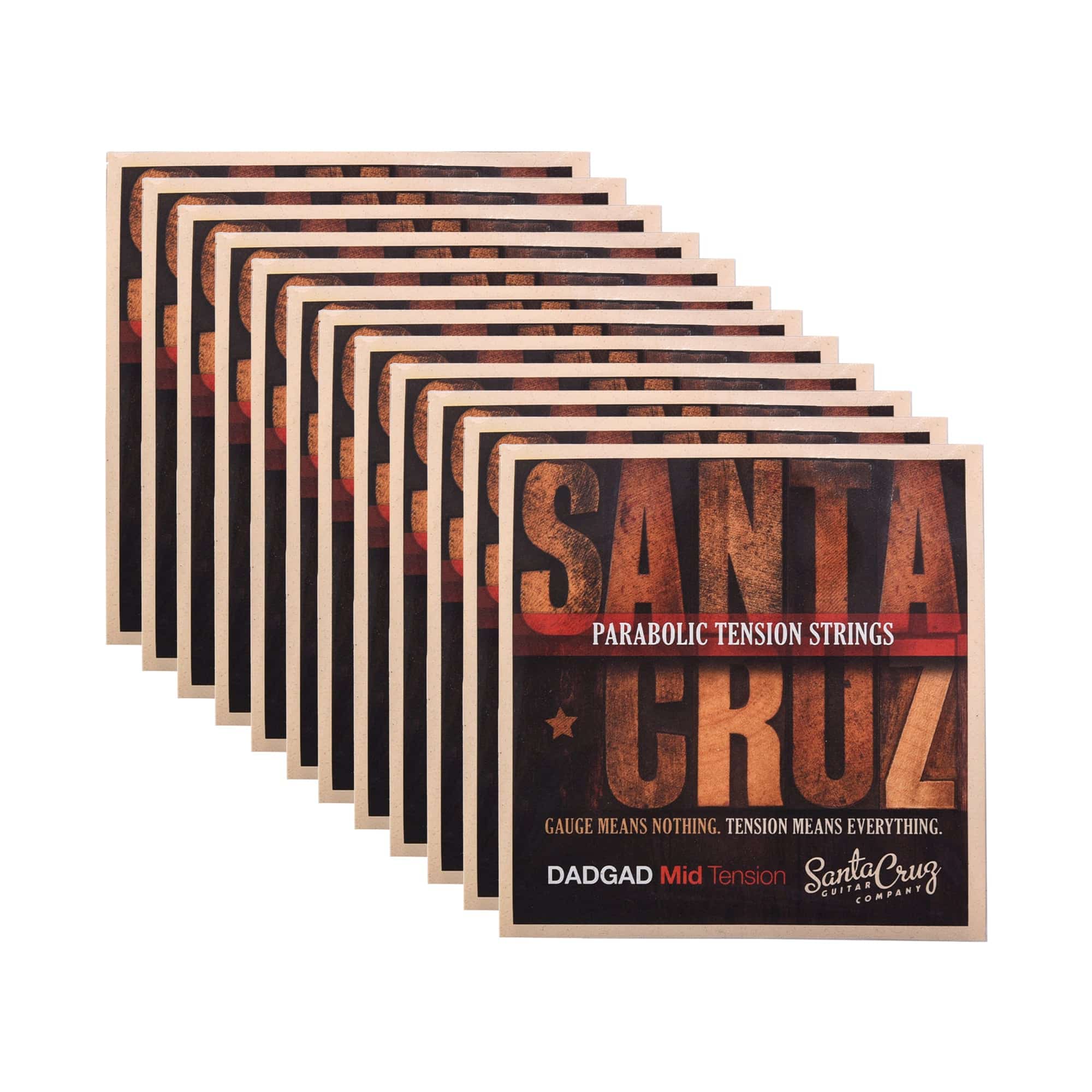 Santa Cruz Parabolic Tension Strings DADGAD Mid Tension 12 Pack Bundle Accessories / Strings / Guitar Strings