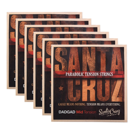 Santa Cruz Parabolic Tension Strings DADGAD Mid Tension 6 Pack Bundle Accessories / Strings / Guitar Strings