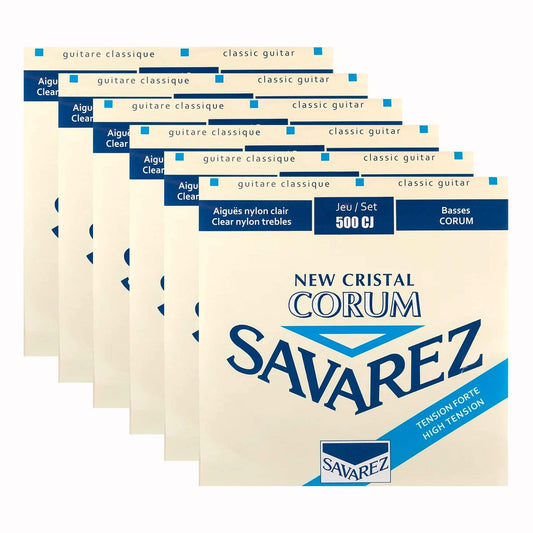 Savarez 500CJ Cristal Corum High Tension Trebles Normal Tension Basses 6 Pack Bundle Accessories / Strings / Guitar Strings