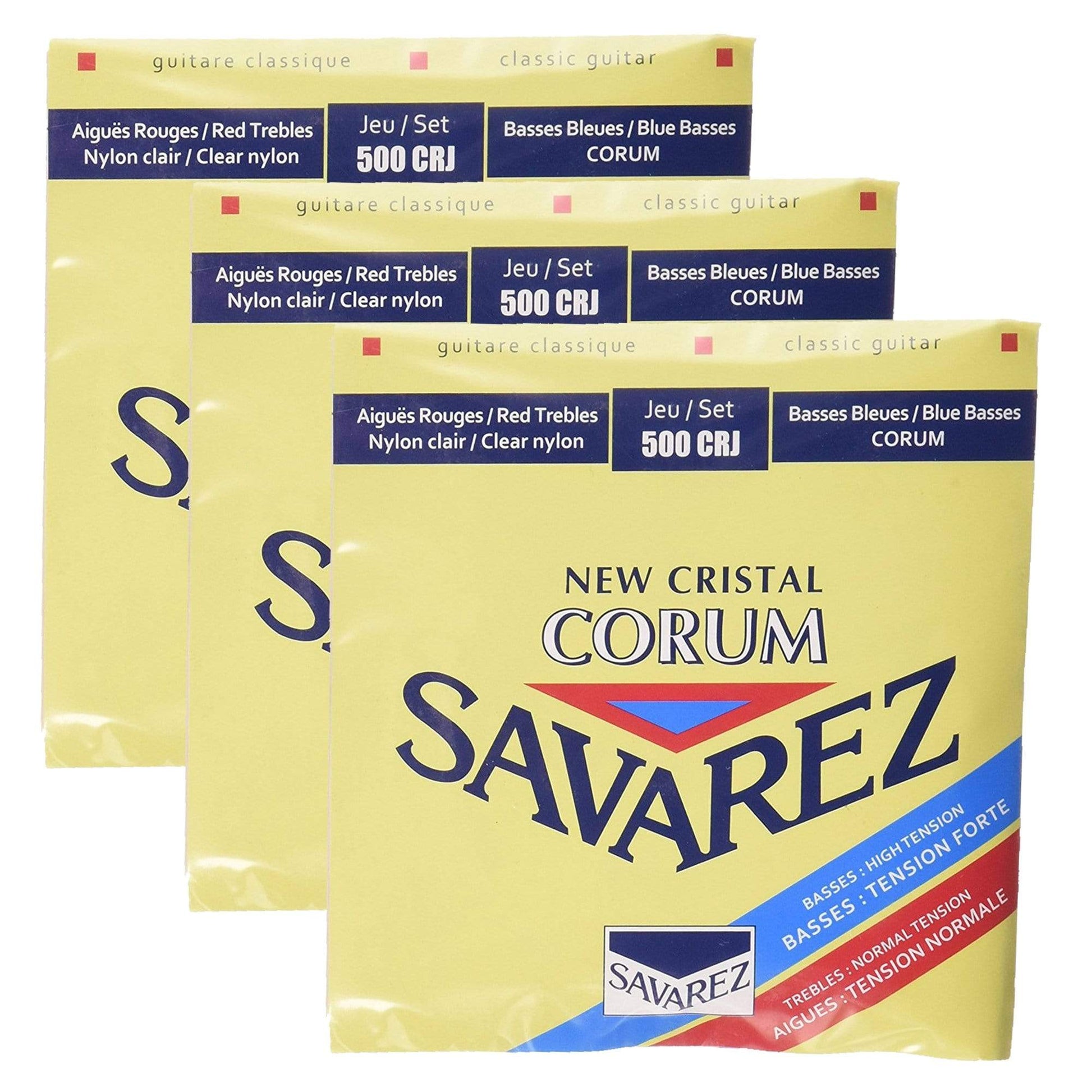Savarez 500CRJ Cristal Corum High Tension (3 Pack Bundle) Accessories / Strings / Guitar Strings