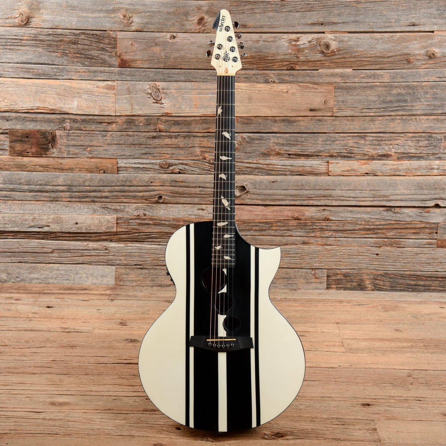 Schecter DJ Ashba Auditorium White 2020 Acoustic Guitars / OM and Auditorium