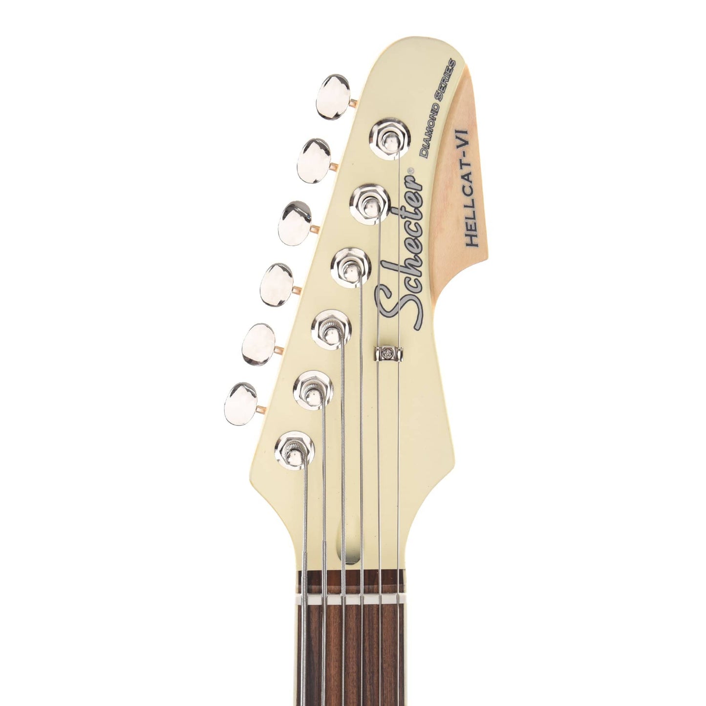Schecter Hellcat VI Baritone Ivory Pearl Electric Guitars / Baritone