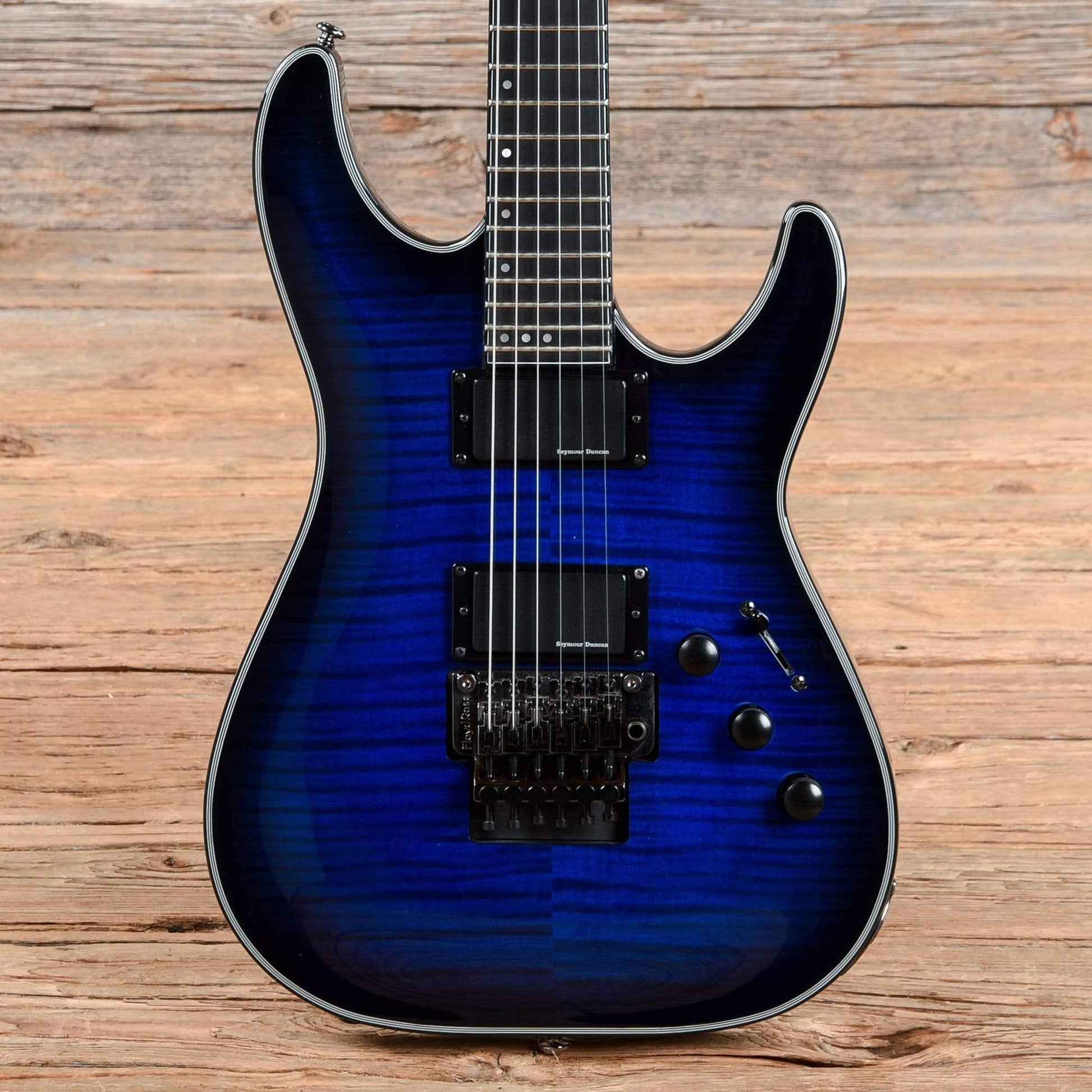 Schecter Blackjack SLS C-1 A Active See-Thru Blue Burst Electric Guitars / Solid Body
