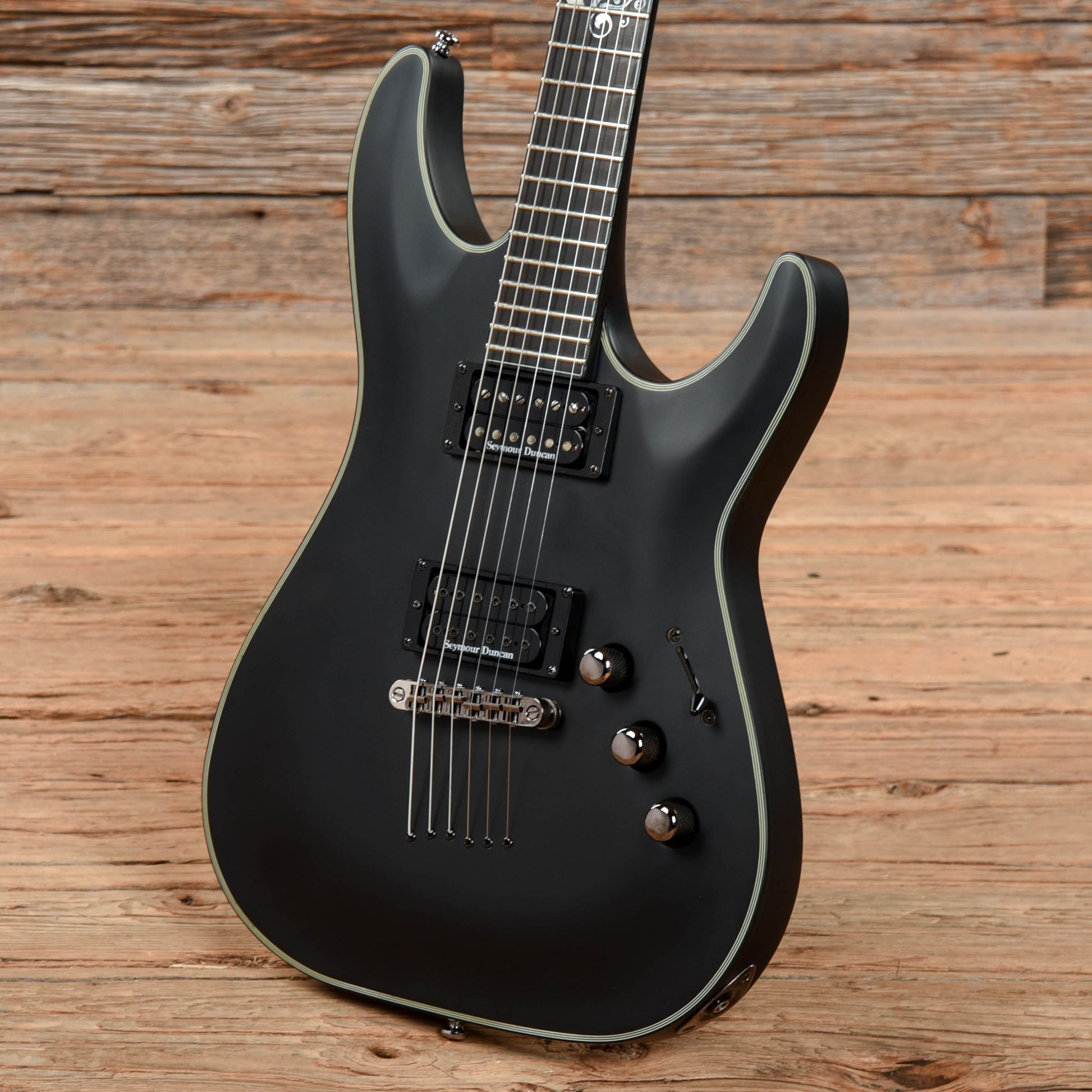 Schecter Blackjack SLS C-1 Passive Satin Black Electric Guitars / Solid Body