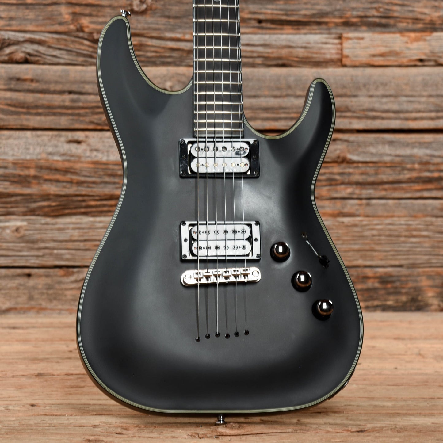 Schecter Blackjack SLS C-1 Passive Satin Black Electric Guitars / Solid Body