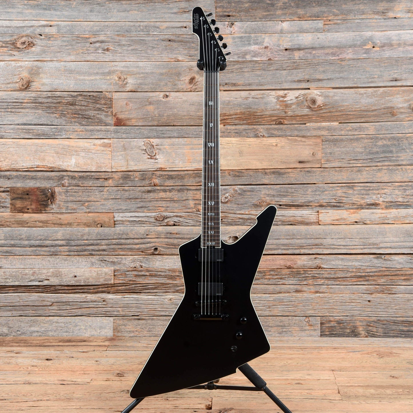 Schecter E-1 SLS Evil Twin Satin Black 2019 Electric Guitars / Solid Body
