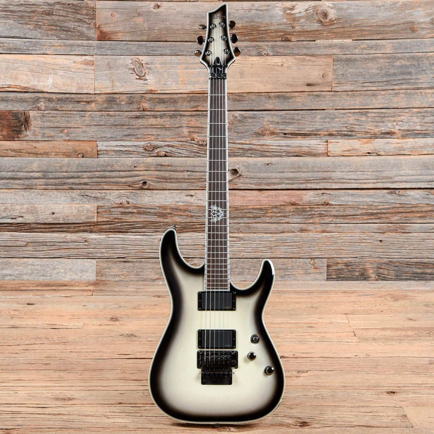 Schecter Jake Pitts Signature C-1 FR Metallic White w/ Metallic Black Burst 2014 Electric Guitars / Solid Body
