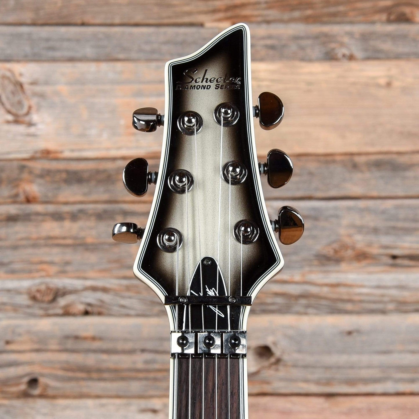 Schecter Jake Pitts Signature C-1 FR Metallic White w/ Metallic Black Burst 2014 Electric Guitars / Solid Body