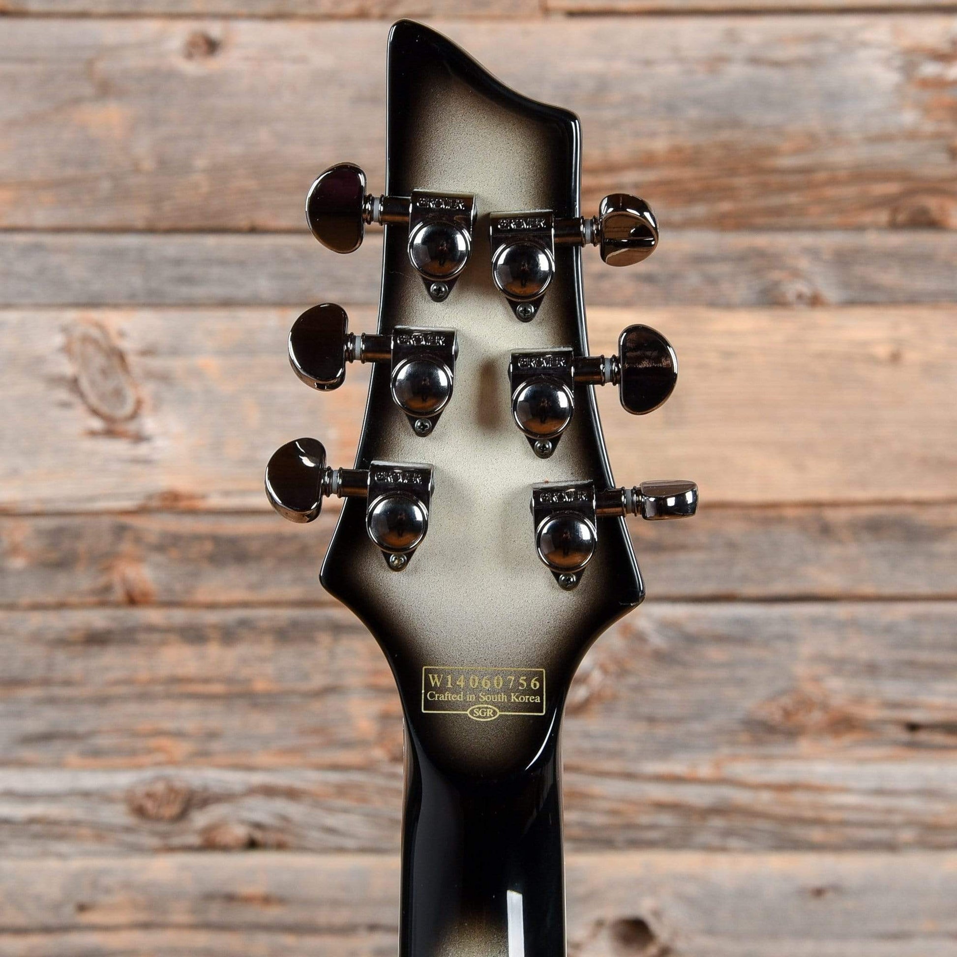 Schecter Jake Pitts Signature C-1 FR Metallic White w/ Metallic Black Burst 2014 Electric Guitars / Solid Body