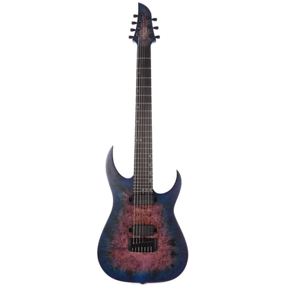 Schecter Keith Merrow KM-7 MK-III Artist Blue Crimson w/Fishman Pickups Electric Guitars / Solid Body