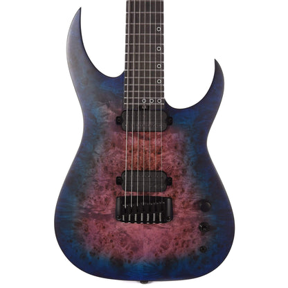 Schecter Keith Merrow KM-7 MK-III Artist Blue Crimson w/Fishman Pickups Electric Guitars / Solid Body