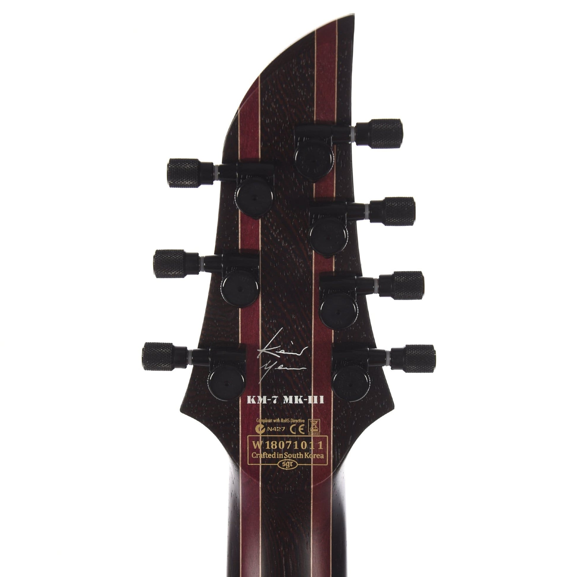 Schecter Keith Merrow KM-7 MK-III Artist Blue Crimson w/Fishman Pickups Electric Guitars / Solid Body