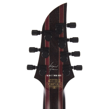 Schecter Keith Merrow KM-7 MK-III Artist Blue Crimson w/Fishman Pickups Electric Guitars / Solid Body