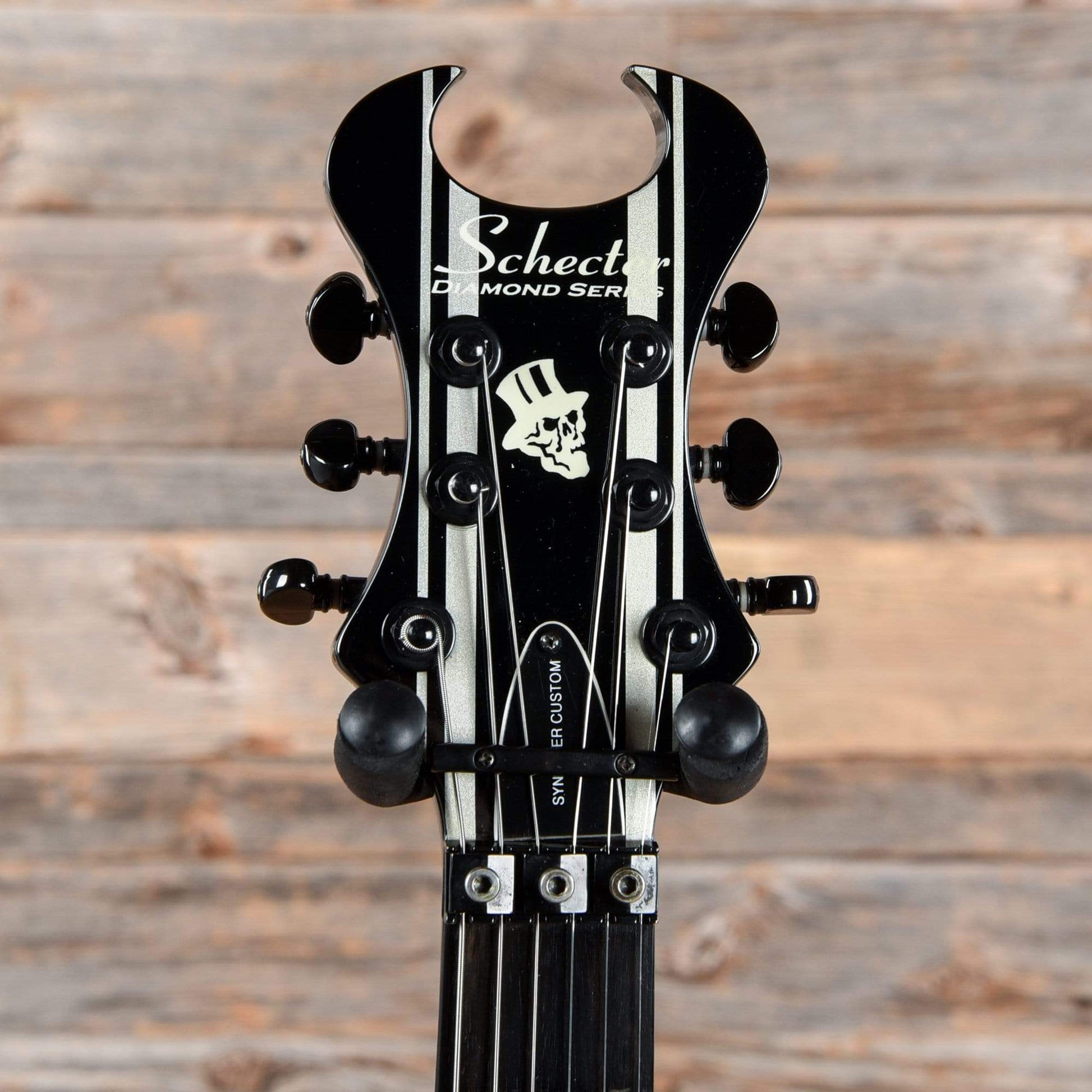 Schecter Synyster Gates Signature Synyster Custom Gloss Black w/Silver Pin Stripes 2011 Electric Guitars / Solid Body