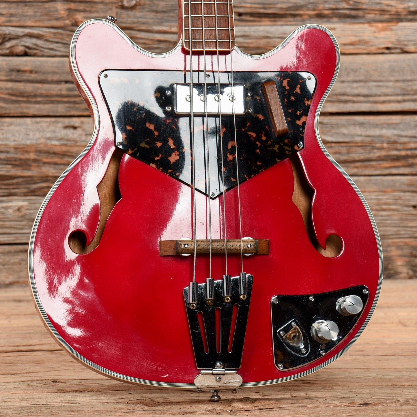 Sekova Hollow Body Bass Red Bass Guitars / 5-String or More