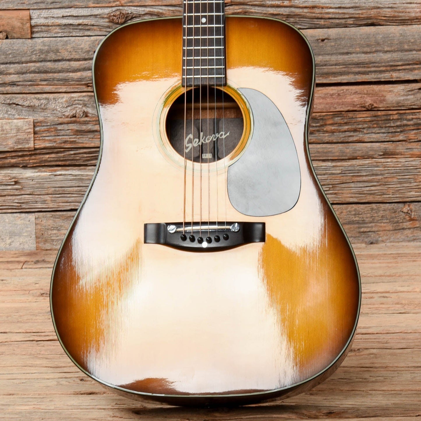 Sekova Acoustic Guitar Sunburst 1970s