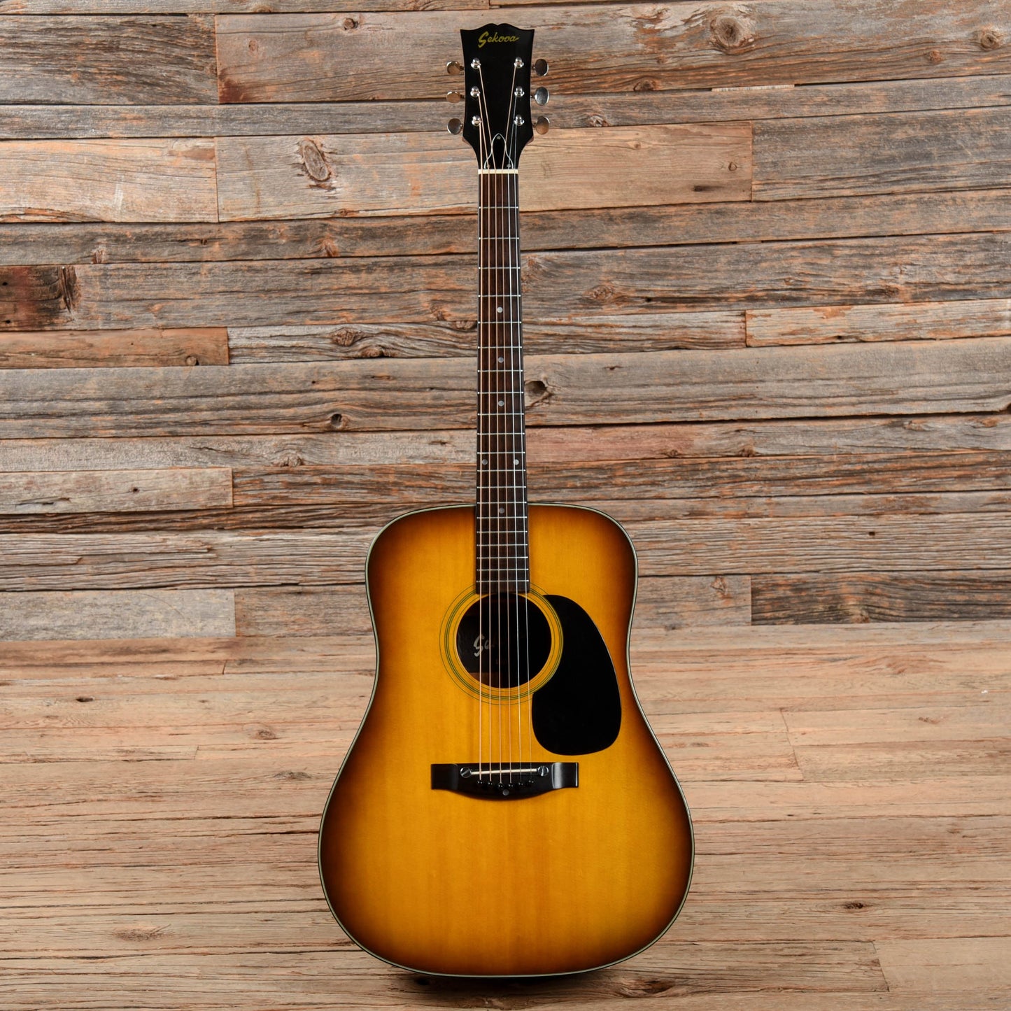 Sekova Acoustic Guitar Sunburst 1970s