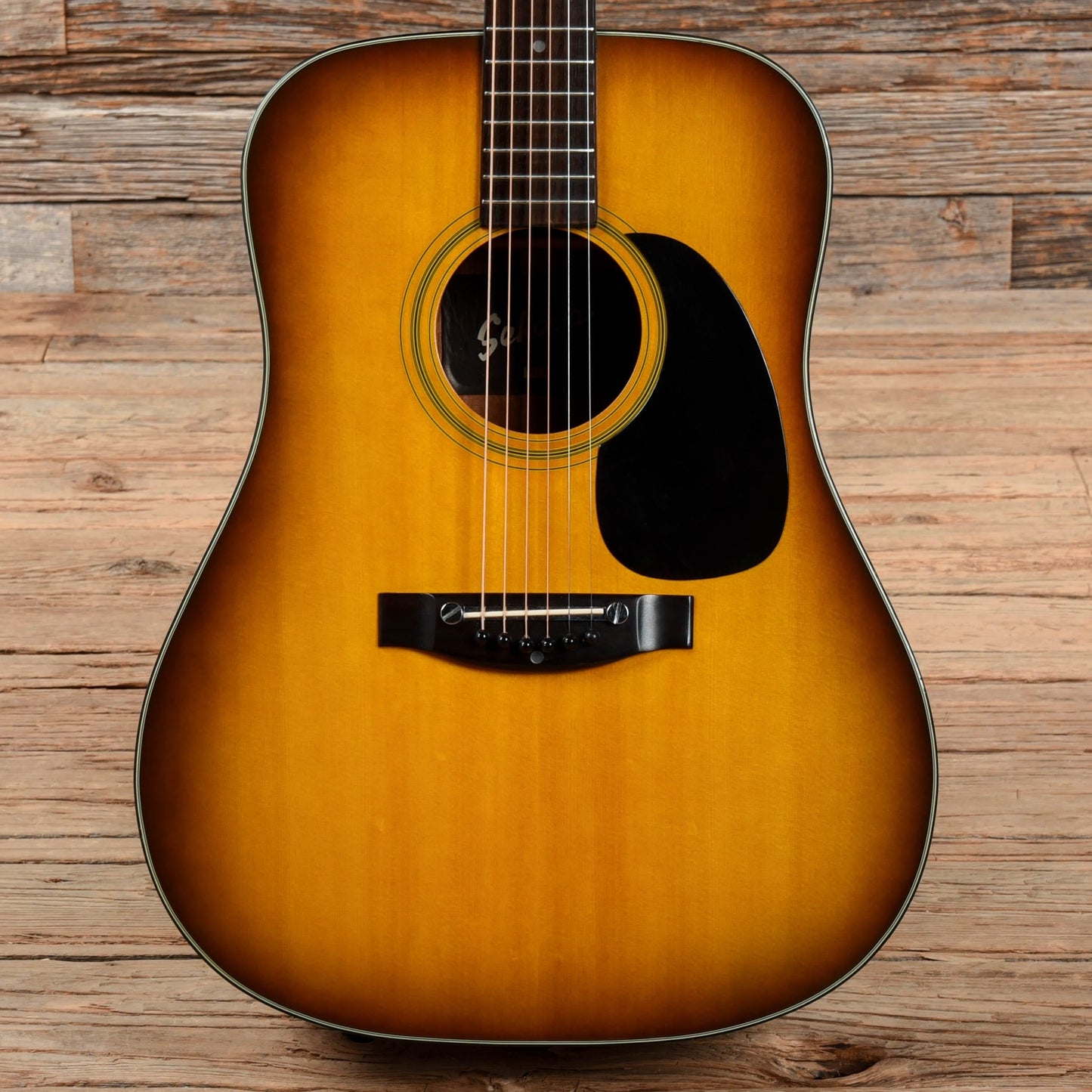 Sekova Acoustic Guitar Sunburst 1970s