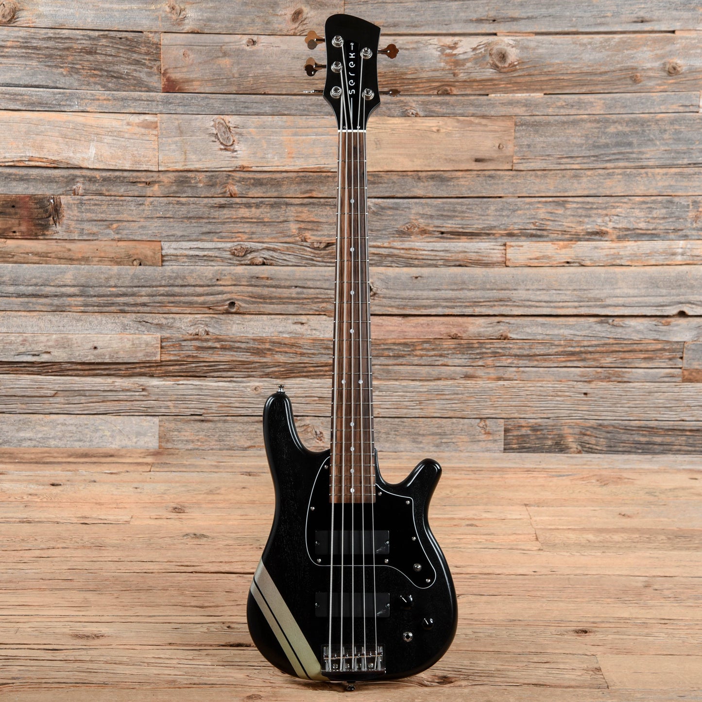Serek Midwestern 2 5-String Satin Black w/Racing Stripes 2019 Bass Guitars / Short Scale
