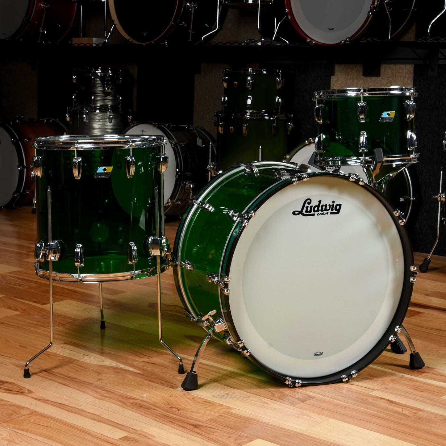 Service/Other Ludwig Vistalite Green 2009 Resissue. 24", 13", 16"  2009 Drums and Percussion / Acoustic Drums / Full Acoustic Kits