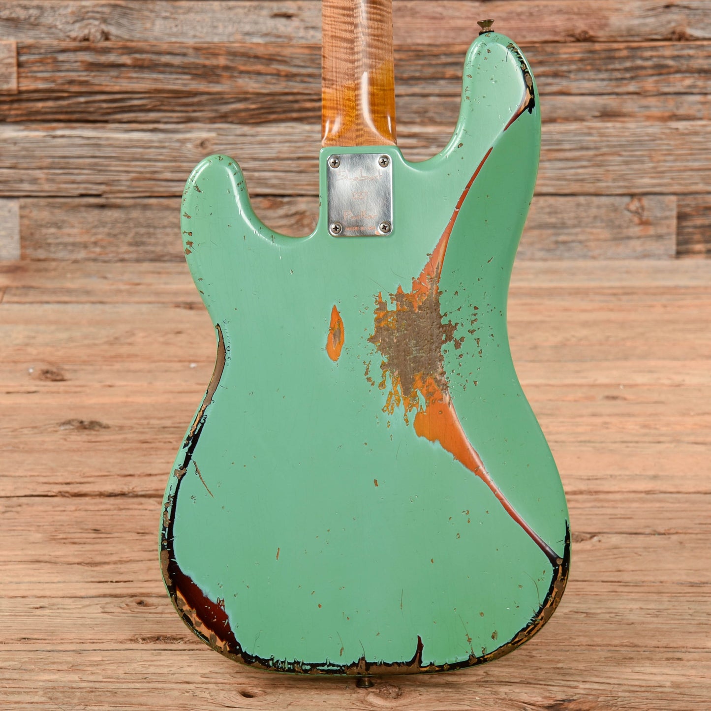 Shabat Panther Bass Sea Foam Green Over Sunburst Bass Guitars / 4-String