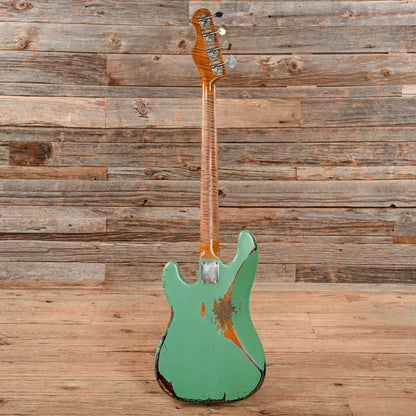 Shabat Panther Bass Sea Foam Green Over Sunburst Bass Guitars / 4-String